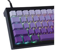 PBT Transparent Letter Side Engraved Purple Gradient Keycaps - 135 Keys Custom ANSI&ISO UK Layout for Cherry MX Switches (Cherry Profile)