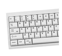 PBT White Minimalist Keycaps, Cherry Profile DYE-SUB Custom Keycap Set