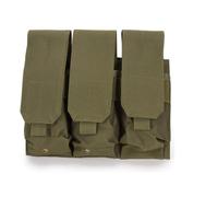 PBTMCD 2-Pack Triple Magazine Pouch, MOLLE Compatible Ammo Holder For A.K/M.4 5.56/.223, High Density Nylon, Water-Repellent Fast Reload Gear(Green)