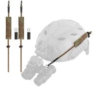 PBTMCD 2PCS Tactical Helmet Gear Lanyard V4 - Reinforced Elastic Strap With Hook & Loop Fastener(CP)