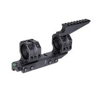 PBTMCD 30/34mm Cantilever QD Scope Mount With Top Picatinny Rail - Dual Ring, Bubble Level & 10° Wedge(Offset 1.54" 34mm Black)