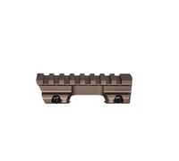 PBTMCD 8 Slots Tactical Aluminum Alloy Riser Rail Mount Base, Heighten Platform Expansion Elevated Bracket For Standard 20mm Picatinny Rail(Brown)