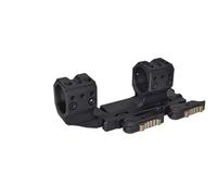 PBTMCD Dual Ring One-Piece Metal Scope Mount With Quick Release/Detach, 30/34mm Tube Diameter QD Cantilever Scope Offset Base For 20mm Rail(BK,30mm diameter)