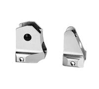 PBTMCD Flip-Up Aluminum Alloy Iron Sights - Front & Rear Backup For Rapid Target Acquisition On Any 20mm Rail(Silver)