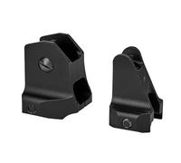 PBTMCD Flip-Up Aluminum Alloy Iron Sights - Front & Rear Backup For Rapid Target Acquisition On Any 20mm Rail(Black)