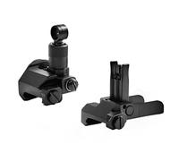 PBTMCD Flip-Up Front And Rear Iron Sights Set - Rapid Transition Backup Metal With Ambidextrous Rotation For 20mm Picatinny Rail(As Show)