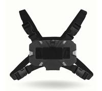 PBTMCD Fold Panel Chest Phone Mount For MOLLE Vests - Adjustable 4.7-6.7" Smartphone Holder(Black)