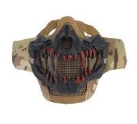 PBTMCD Foldable Mesh Skull Face Mask - Impact-Resistant Airsoft & Paintball Masks With Nose Padding(CP-01)