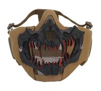 PBTMCD Foldable Mesh Skull Mask With Ear Coverage - Lightweight Airsoft & Paintball Face Protection(T-01)