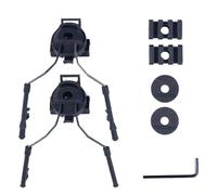 PBTMCD Headset ARC Rail Adapter Pair - Rotatable Helmet Mount For Tactical Fast Helmets(BK)