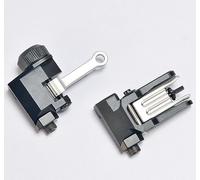 PBTMCD K300 Full Metal Flip-Up Iron Sights Set - Double Aperture Front & Rear, 20mm Rail Compatible, Adjustable Backup