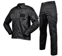 PBTMCD Men's Tactical Jacket And Pants Uniforms Suits Ripstop Hunting Set(Black,XL)
