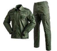 PBTMCD Men's Tactical Jacket And Pants Uniforms Suits Ripstop Hunting Set(Green,XXL)
