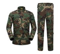 PBTMCD Men's Tactical Training Suit Set: Windproof Camo Jacket & Pants With Cargo Pockets For Outdoor Drills And Hunting(9#,3X-Large)