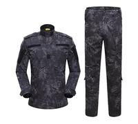 PBTMCD Men's Tactical Training Suit Set: Windproof Camo Jacket & Pants With Cargo Pockets For Outdoor Drills And Hunting(8#,3X-Large)