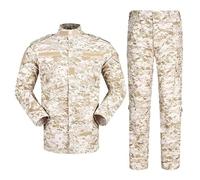 PBTMCD Men's Tactical Training Suit Set: Windproof Camo Jacket & Pants With Cargo Pockets For Outdoor Drills And Hunting(11#,3X-Large)