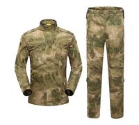 PBTMCD Men's Tactical Training Suit Set: Windproof Camo Jacket & Pants With Cargo Pockets For Outdoor Drills And Hunting(7#,3X-Large)