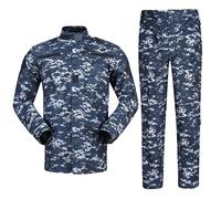 PBTMCD Men's Tactical Training Suit Set: Windproof Camo Jacket & Pants With Cargo Pockets For Outdoor Drills And Hunting(2#,3X-Large)