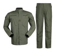 PBTMCD Men's Tactical Training Suit Set: Windproof Camo Jacket & Pants With Cargo Pockets For Outdoor Drills And Hunting(#14,3X-Large)