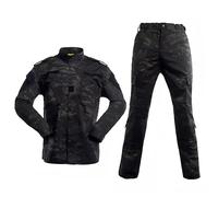 PBTMCD Men's Tactical Training Suit Set: Windproof Camo Jacket & Pants With Cargo Pockets For Outdoor Drills And Hunting(21#,3X-Large)