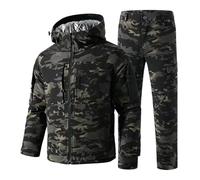 PBTMCD Men's Winter Camouflage Jacket Pants Set Graphene Lined Windproof Waterproof Warm For Hunting Work Cold(11#,3X-Large)