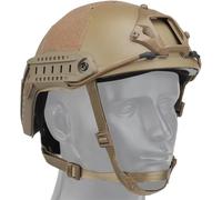 PBTMCD MH Type Tactical Airsoft Helmet, Paintball Helmet With Accessory For CQB Shooting War Games(Brown)