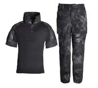 PBTMCD Outdoor Airsoft Shooting Shirt Pants Set Battle Dress Tactical Combat Clothing Kid Child Uniform(Typhoon,XL)
