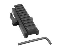 PBTMCD Quick Release Detach Low Profile 20mm Picatinny Rail Convert Adapter, Aluminum Alloy Riser Mount Block(9-Slot)