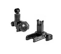 PBTMCD Rapid Transition Backup Metal Sights, Flip Up Fold Front And Rear Iron Set, Left Right Adjustable Rotate