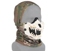 PBTMCD Skull-Design Steel Mesh Half Face Mask - Lightweight Tactical Cs Protection With TPE & Nylon(CP)