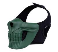 PBTMCD Skull Half Face Mask For Airsoft Paintball - Impact-Resistant Lower Cover For CS Game & Halloween Cosplay(OD)