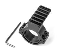 PBTMCD Tactical 25.4/30mm Scope Mount Ring Adapter With Picatinny Rail On Top, Tube Clamp For Flashlight, Sight, Optics(6 Slots)