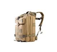 PBTMCD Tactical 30L Backpack, 600D Oxford MOLLE Rucksack With Laptop Sleeve, Ergonomic Mesh Padding, 3-Day Assault Pack For Hiking, Training(Khaki)