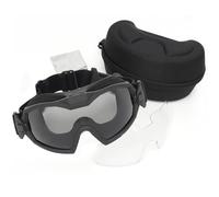 PBTMCD Tactical Anti-Fog Goggles With Micro Fan And Replaceable PC Lenses(BK)