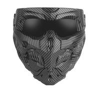PBTMCD Tactical Cs Skull Face Mask With Magnetic Armor For Paintball Airsoft Halloween Cosplay - Adjustable Impact-Resistant Full Guard(Carbon Fiber)