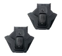 PBTMCD Tactical Handcuff Case Holster, Polymer Open-Top Cuff Holder With 360° Rotating Belt Clip, Fits Most Chain & Hinged Handcuffs(2Pcs)