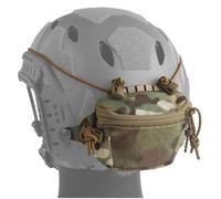 PBTMCD Tactical Helmet Pouch For Battery Box - Dual Zipper, Inner/Outer Hook & Loop, Cord Exit Hole(CP)