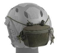 PBTMCD Tactical Helmet Pouch For Battery Box - Dual Zipper, Inner/Outer Hook & Loop, Cord Exit Hole(OD)