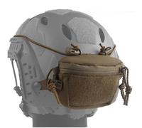 PBTMCD Tactical Helmet Pouch For Battery Box - Dual Zipper, Inner/Outer Hook & Loop, Cord Exit Hole(T)