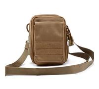 PBTMCD Tactical Kit Pouch - Molle-Compatible Camouflage Accessory Bag For Airsoft, Hiking & Combat Gear(Tan)