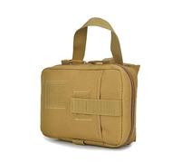 PBTMCD Tactical Molle Medical Pouch For Airsoft CS Game - Water-Repellent First Aid Kit Bag With Hook & Loop Badge Panel And Vest Attachment