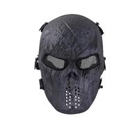 PBTMCD Tactical Skull Half Face Mask For Airsoft CS Game - High Impact Resistant TPU With Adjustable Quick Detach Headband & EVA Cushioning(Typhoon)