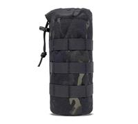 PBTMCD Tactical Water Bottle Pouch, MOLLE Compatible Holder, High Density Nylon, Fits 10cm Diameter Bottles, Durable Water-Repellent Design(Black CP)