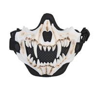 PBTMCD TPE Material Skull Design Airsoft Paintball Mesh Face Mask With Adjustable Twin Straps(BK-02)