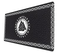 PBTMCD Valknut - Valhalla Professional Computer Gaming Large Mousepad, 3D Print Viking Runes Shield Symbols Big Mouse Mat, for Internet Cafe Office Desk Mouse Pad,Black,90 * 40cm