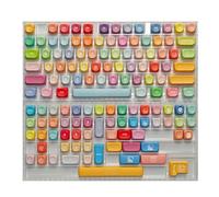 PBTs Colorful Keycaps Set For Gaming Keyboards 5 Sideds Dyes Sublimations Printing Texture Ergonomic MOAs Profile Aesthetic Keycaps For Productivity & Gaming