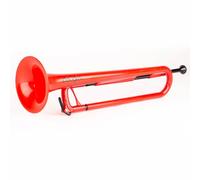 pBugle Plastic Bugle Beginner Starter Kids Bb Cavalry Trumpet with 7C Plastic Mouthpiece - Red