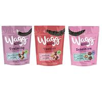 PBW INTERNATIONAL Wagg Dog Treats Bundle 3 Varieties - Training with Beef Chicken & Lamb, Tasties with Chicken Liver, Sensitive with Lamb & Rice 125g (one pack of each)