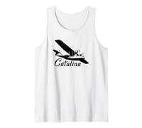 PBY Catalina American Plane Flying Silhouette Tank Top