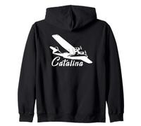 PBY Catalina American Plane Flying Silhouette Zip Hoodie